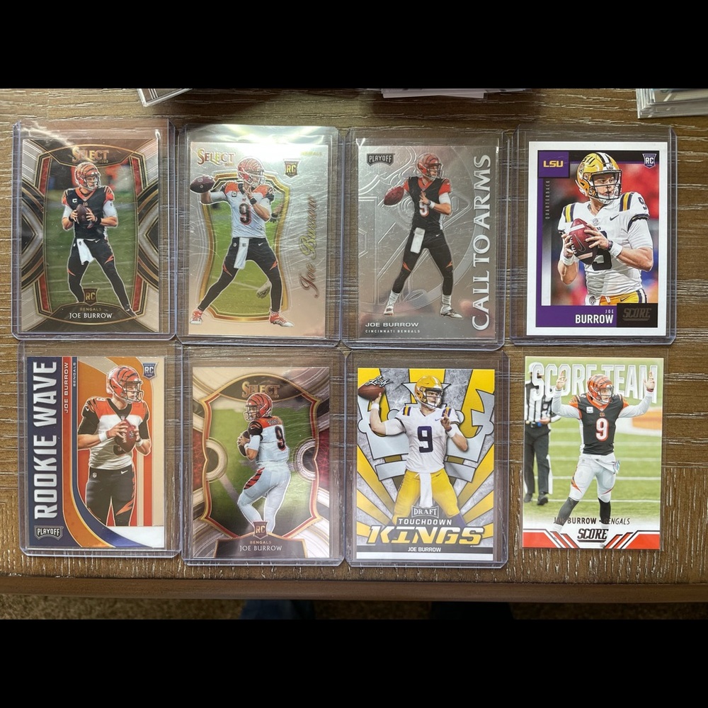 Joe Burrow 8 card rookie lot!!  📈📈🚨🚨🔥🔥